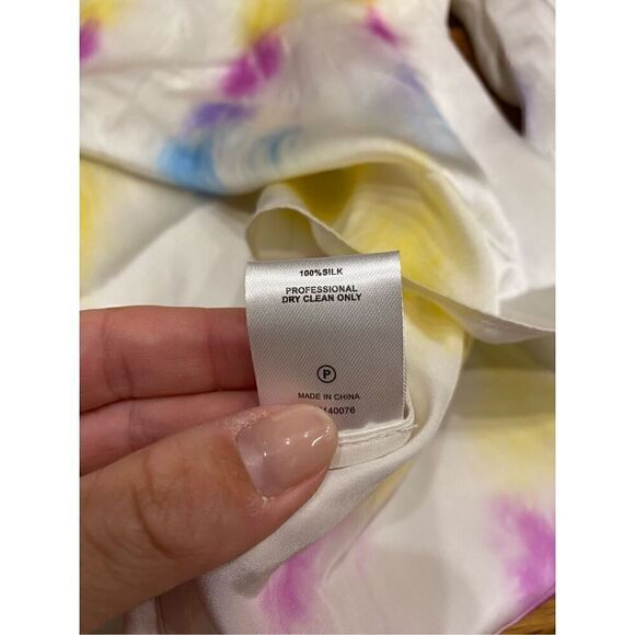 Generation Love Penelope Silk puff sleeve tie dye top size XS - Picture 7 of 7